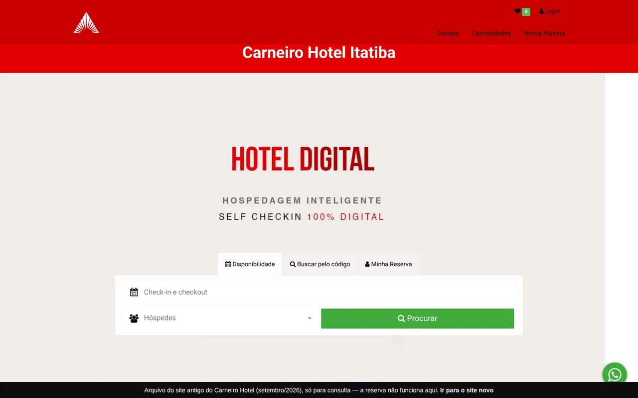 Site antigo do Carneiro Hotel